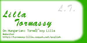 lilla tormassy business card